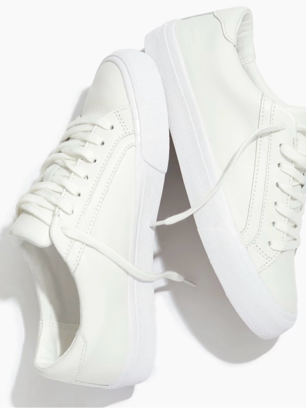 Madewell White Leather Low-Top Athletic Sneakers W 10 M 8.5